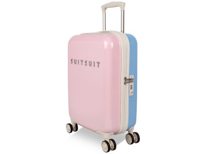 Kabinové zavazadlo SUITSUIT® TR-1206/2-S - Fabulous Fifties DUO Pink & Blue + Pouzdro zdarma