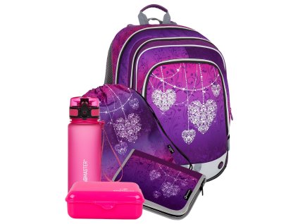 Holčičí Velký SET BAGMASTER ALFA 7 A VIOLET/PINK + Pouzdro zdarma