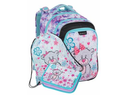 Holčičí malý SET BAGMASTER LUMI 21 C gray/blue/pink