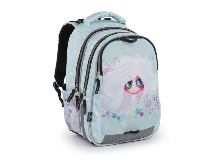 Školní batoh pro prvňáčky Dušinka Josefínka BLUE/WHITE + Pouzdro zdarma