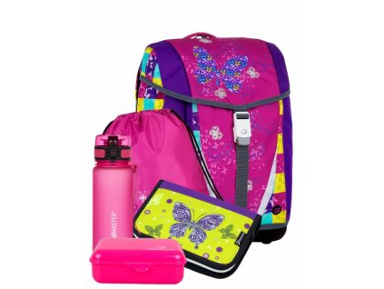 Dívčí Velký SET Bagmaster POLO 7 A pink/violet + Pouzdro zdarma