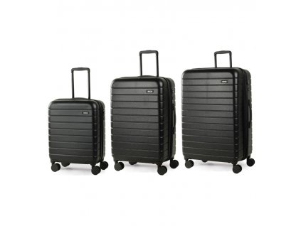 Sada cestovních kufrů ROCK TR-0214/3 ABS - černá