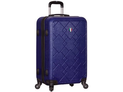 Cestovní kufr TUCCI T-0107/3-L ABS - modrá + Pouzdro zdarma