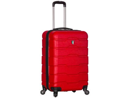 Kabinové zavazadlo TUCCI T-0103/3-S ABS - červená + Pouzdro zdarma