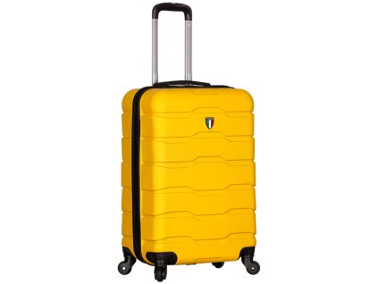Kabinové zavazadlo TUCCI T-0103/3-S ABS - žlutá + Pouzdro zdarma