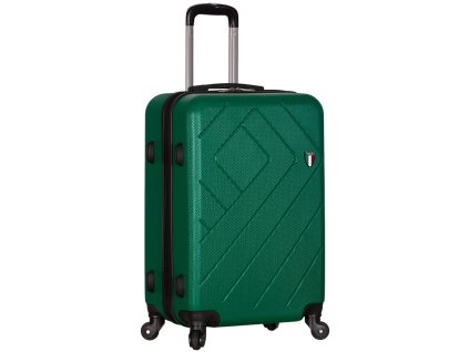 Cestovní kufr TUCCI T-0108/3-M ABS - zelená + Pouzdro zdarma