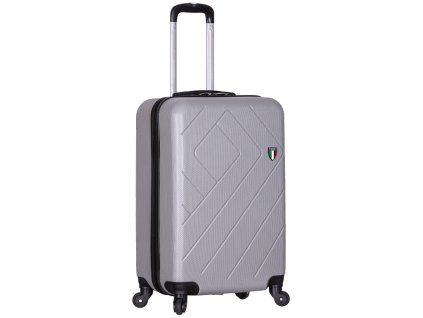 Kabinové zavazadlo TUCCI T-0108/3-S ABS - šedá + Pouzdro zdarma