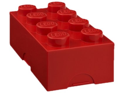 LEGO box na svačinu 100 x 200 x 75 mm červený