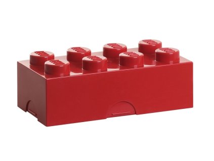 LEGO box na svačinu 100 x 200 x 75 mm červený