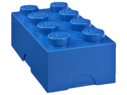 LEGO box na svačinu 100 x 200 x 75 mm modrý