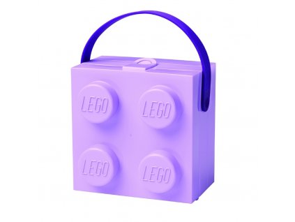 LEGO box s rukojetí - fialová