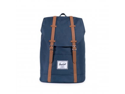 Herschel Retreat - Navy/Tan Synthetic Leather 19,5l