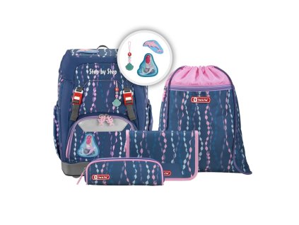Školní batoh pro prvňáčky – 5dílný set, Step by Step GRADE Mořská víla, AGR