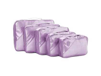 Heys Metallic Packing Cube Lilac – 5 kusů