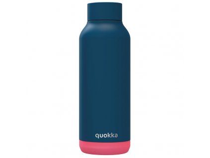 Quokka Nerezová láhev Solid 510 ml - tmavě modrá/růžová
