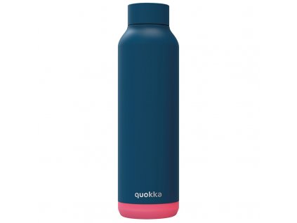 Quokka Nerezová láhev Solid 630 ml - tmavě modrá/růžová