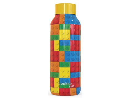 Quokka Nerezová láhev Solid Kids 510 ml - color bricks