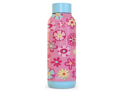 Quokka Nerezová láhev Solid Kids 510 ml - flowers