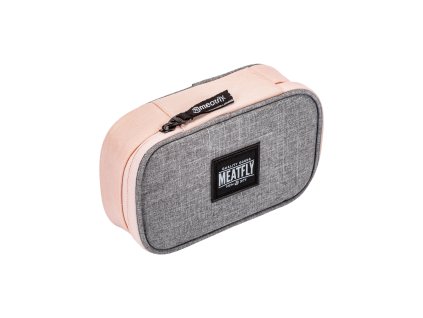 Meatfly Pouzdro XL Pencil Case - Powder Pink/Grey Heather