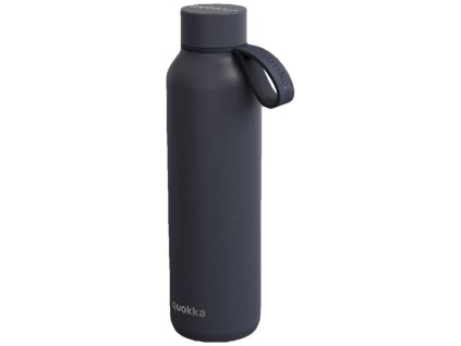 Quokka Nerezová termoláhev s poutkem Solid 630 ml - antracitová