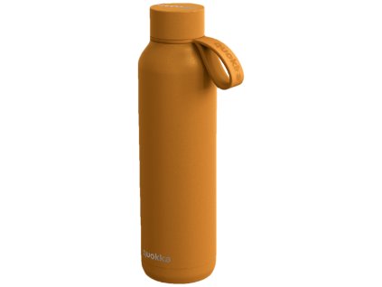 Quokka Nerezová termoláhev s poutkem Solid 630 ml - hořčicová