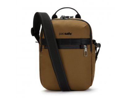 PACSAFE taška METROSAFE X VERTICAL CROSSBODY tan + Pouzdro zdarma