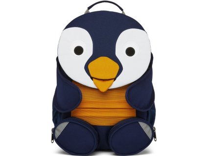 Affenzahn Dětský batoh do školky Large Friend Penguin- dark blue 8l + Pouzdro zdarma
