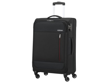 American Tourister HEAT WAVE SPINNER 80 L JET BLACK + Pouzdro zdarma