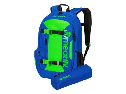 Meatfly Batoh Basejumper - Royal Blue/Safety Green - 22 L + PENÁL ZDARMA
