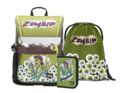 BAAGL SET 3 Zippy Zombie: aktovka, penál, sáček