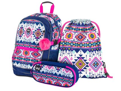 BAAGL SET 3 Core Boho: batoh, penál, sáček