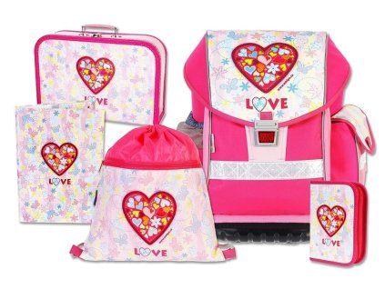 Školní batohový set ERGO TWO Love 5-dílný