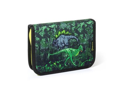 Bagmaster Školní penál BETA 22 D s dinosaury zelený