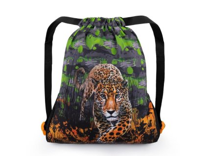 Bagmaster Školní sáček BETA 22 C oranžový s levhartem
