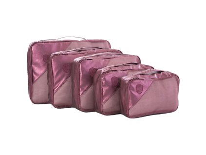 Heys Metallic Packing Cube Burgundy – 5 kusů