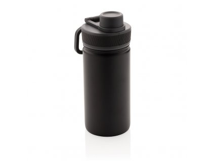 XD Design Sportovní láhev z nerezové oceli s poutkem, 550 ml černá