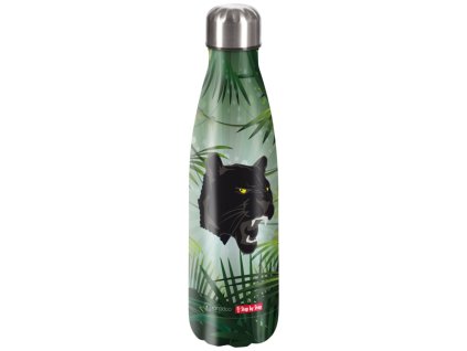 Step by Step Izolovaná láhev na pití z nerezové oceli 0,50 l, Černý panter Chiko
