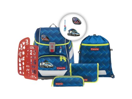Step by Step Školní aktovka/batoh 2V1 pro prvňáčky – 6dílný set Hrdina Tom, certifikát AGR  + Blikačka Step by Step jako dárek