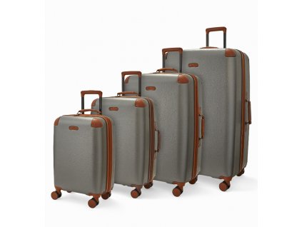 Sada cestovních kufrů ROCK TR-0219/4 ABS/PC - šedá