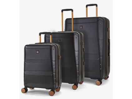 Sada cestovních kufrů ROCK TR-0238/3 ABS/PC - černá