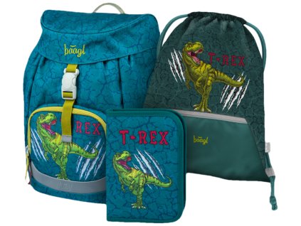 BAAGL SET 3 Airy T-REX: aktovka, penál, sáček