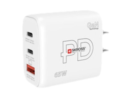 SKROSS USB A+C nabíjecí adaptér Power charger 65W GaN US, Power Delivery, typ A