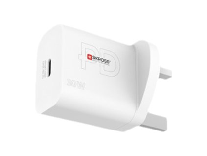SKROSS USB-C nabíjecí adaptér Power charger 30W UK, Power Delivery, typ G