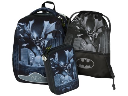 BAAGL SET 3 Shelly Batman Dark City: aktovka, penál, sáček