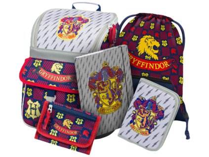 BAAGL SET 5 Zippy Harry Potter Nebelvír: aktovka, penál, sáček, desky, peněženka