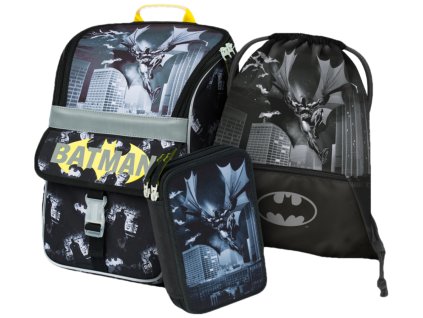 BAAGL SET 3 Zippy Batman Dark City: batoh, penál, sáček