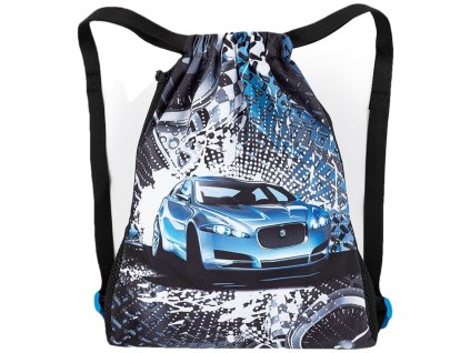 Bagmaster SÁČEK LUMI 23 D školní na přezůvky / tělocvik - modré auto