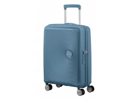 American Tourister SOUNDBOX SPINNER 55 EXP Stone Blue