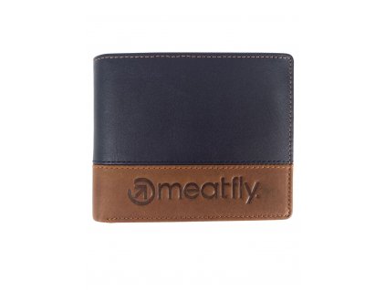 Meatfly Kožená peněženka Eddie Premium - Navy/Brown