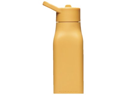 Neon Kactus dětská silikonová láhev 340 ml - žlutá